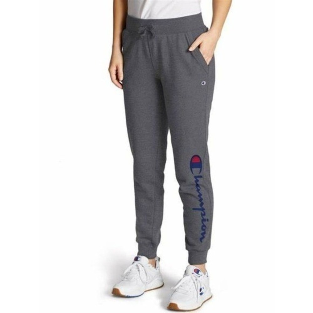 Champion Women's Powerblend Graphic Fleece Joggers XS Gray NWT Sweatpants 17636